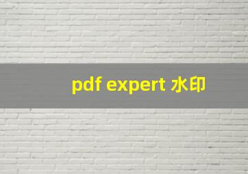 pdf expert 水印